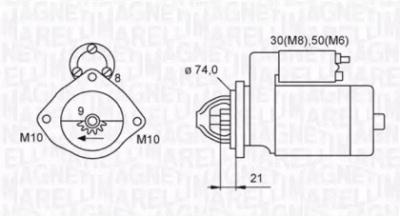 MAGNETI MARELLI 063721406010 - Стартер